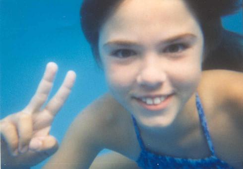 Melissa in the Pool - Peace!